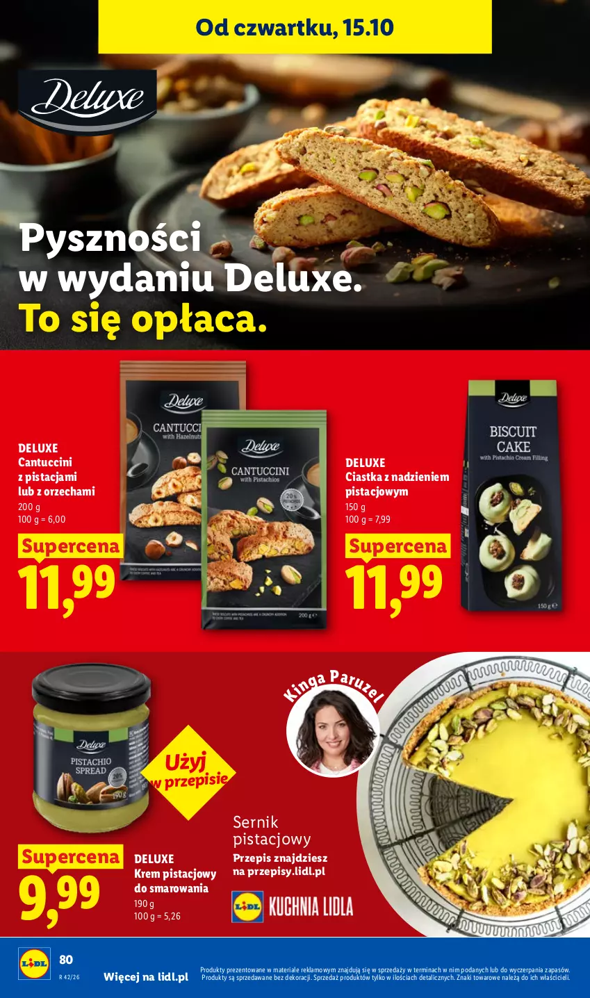 Gazetka promocyjna Lidl - Gazetka - ważna 19.10 do 21.10.2026 - strona 78 - produkty: Ciastka, Krem pistacjowy, Ser