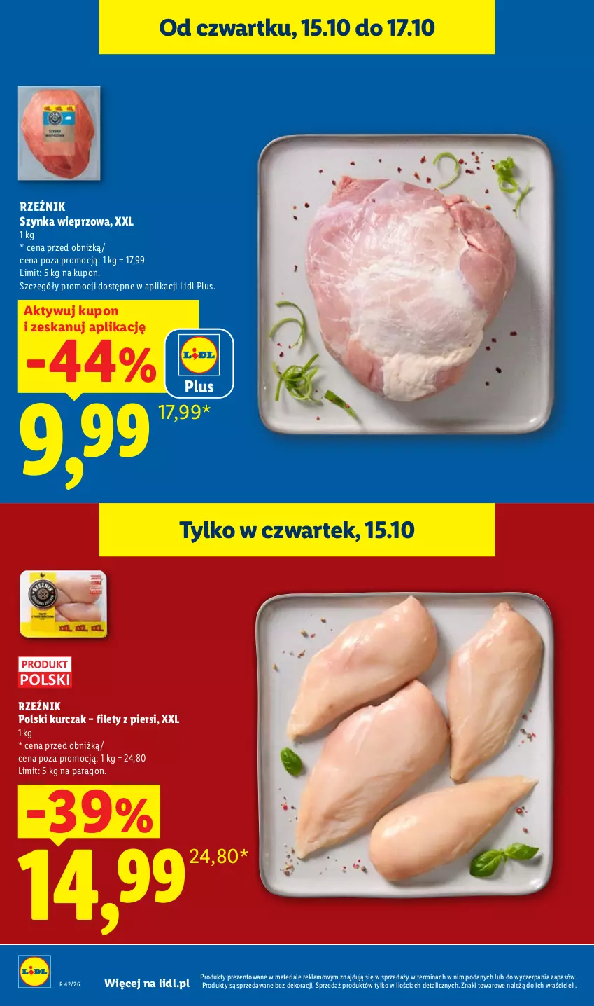 Gazetka promocyjna Lidl - Gazetka - ważna 19.10 do 21.10.2026 - strona 8 - produkty: Kurczak, Szynka, Szynka wieprzowa