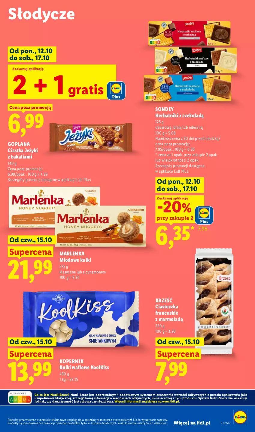 Gazetka promocyjna Lidl - Gazetka - ważna 19.10 do 21.10.2026 - strona 83 - produkty: Ciastka, Deser, Goplana, Gra, Herbatniki, Jeżyki, LANA, Mola, Ser
