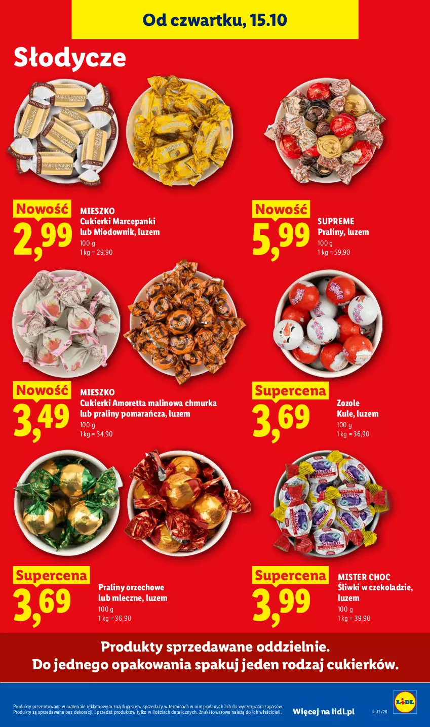 Gazetka promocyjna Lidl - Gazetka - ważna 19.10 do 21.10.2026 - strona 87 - produkty: Cukier, Cukierki, Praliny