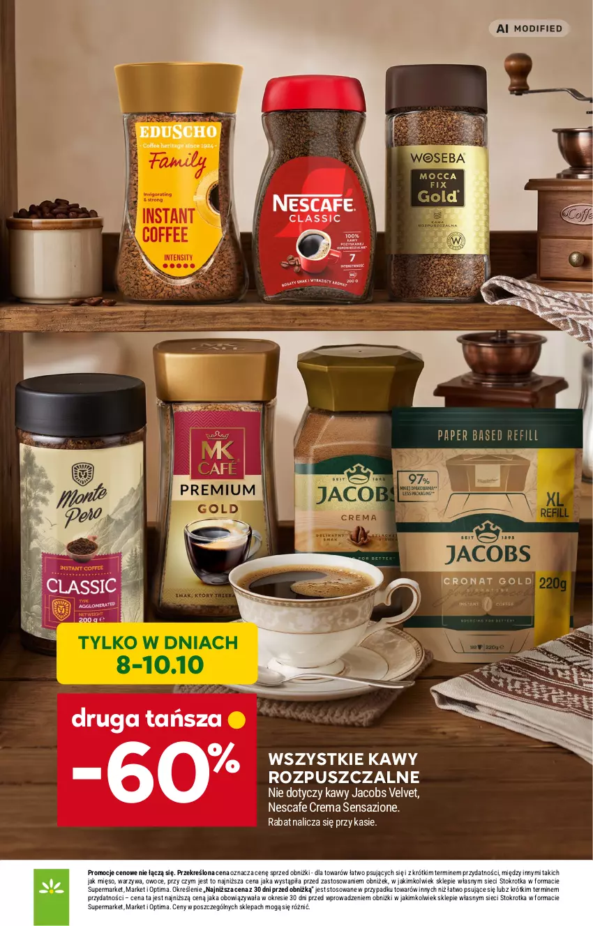 Gazetka promocyjna Stokrotka - Market - ważna 08.10 do 14.10.2026 - strona 8 - produkty: Jacobs, Jacobs Velvet, Mięso, Optima, Owoce, Velvet, Warzywa
