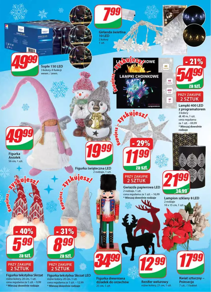 Gazetka promocyjna Dino - Gazetka - ważna 08.12 do 14.12.2021 - strona 24 - produkty: Bukiet, Dziadek do orzechów, Girlanda, Gra, Gwiazda, Lampion, Lampion szklany, Papier, Poinsecja, Rama, Renifer, Skrzat