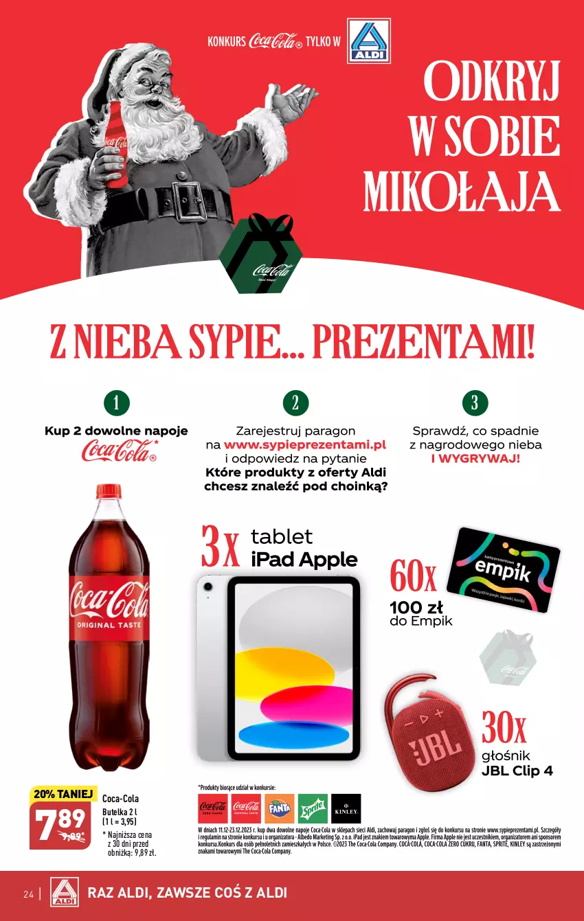 Gazetka promocyjna Aldi - Pełna oferta - ważna 18.12 do 23.12.2023 - strona 24 - produkty: Coca-Cola
