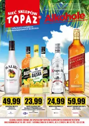 Gazetka promocyjna Topaz - Gazetka - Gazetka - ważna od 30.06 do 30.06.2024 - strona 1 - produkty: Rum, Gin, Malibu, Wódka, Mango, Napój, Likier