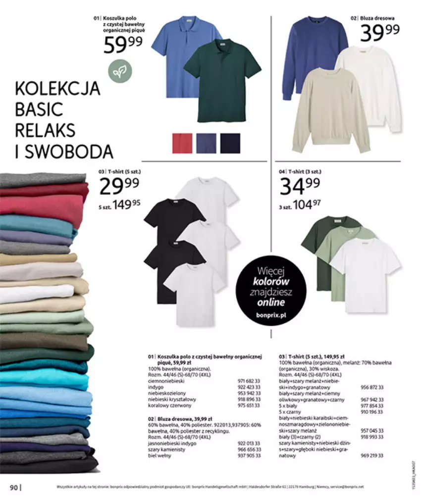 Gazetka promocyjna Bonprix - MARYNARSKIE AKCENTY - ważna 02.03 do 30.03.2026 - strona 92 - produkty: Bluza, Fa, Gra, Kosz, Koszulka, T-shirt