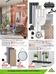 Gazetka promocyjna Leroy Merlin - Gazetka Leroy Merlin - Gazetka - ważna od 25.10 do 25.10.2022 - strona 5 - produkty: Tapeta, Kosz, Zasłona, Palma, Barbie, Wełna, Karnisz, Zegar, Roleta, Poduszka, Lampa, Lustro, Pokrywa, Dywan, Lampa wisząca