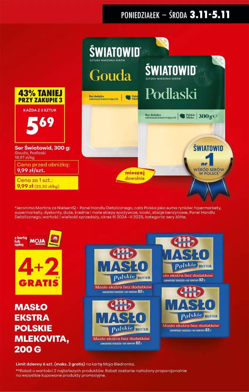 Gazetka promocyjna Biedronka - Od Poniedziałku - ważna 03.11 do 08.11.2025 - strona 5 - produkty: Gouda, Gra, Masło, Podlaski, Por, Ser
