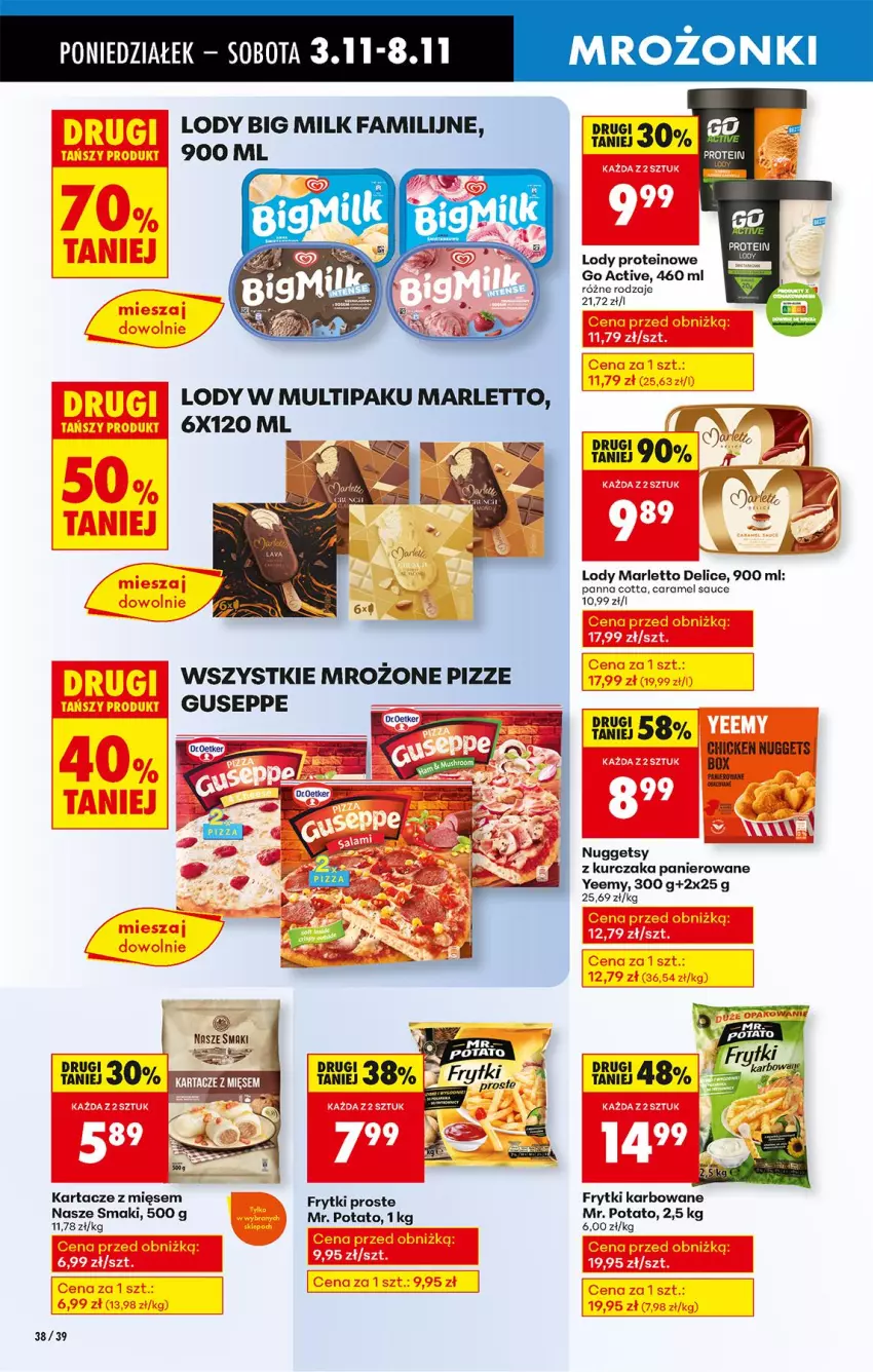 Gazetka promocyjna Biedronka - Od Poniedziałku - ważna 03.11 do 08.11.2025 - strona 52 - produkty: Big Milk, Fa, Frytki, Kurczak, Lody, Panna cotta