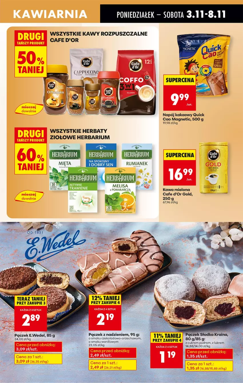 Gazetka promocyjna Biedronka - Od Poniedziałku - ważna 03.11 do 08.11.2025 - strona 65 - produkty: Kakao, Kawa, Kawa mielona, Napój, Pączek, Wella