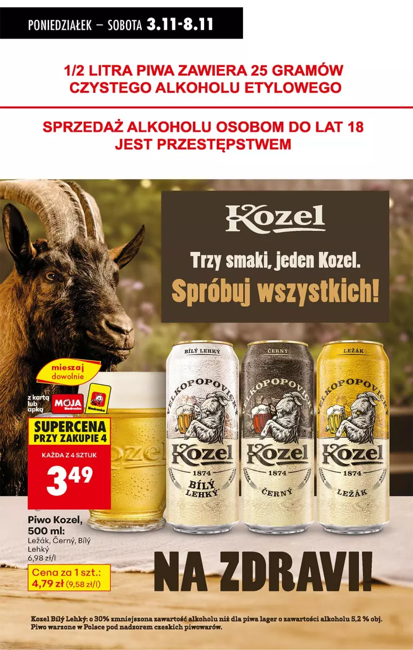 Gazetka promocyjna Biedronka - Od Poniedziałku - ważna 03.11 do 08.11.2025 - strona 69 - produkty: Kozel, Piwa, Piwo