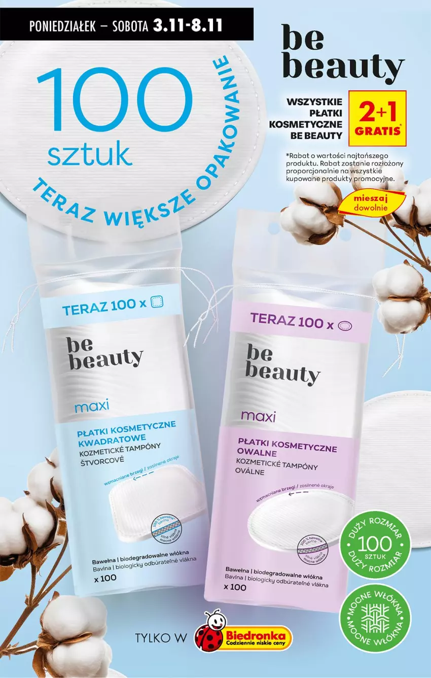 Gazetka promocyjna Biedronka - Od Poniedziałku - ważna 03.11 do 08.11.2025 - strona 76 - produkty: Be Be, Płatki kosmetyczne, Por