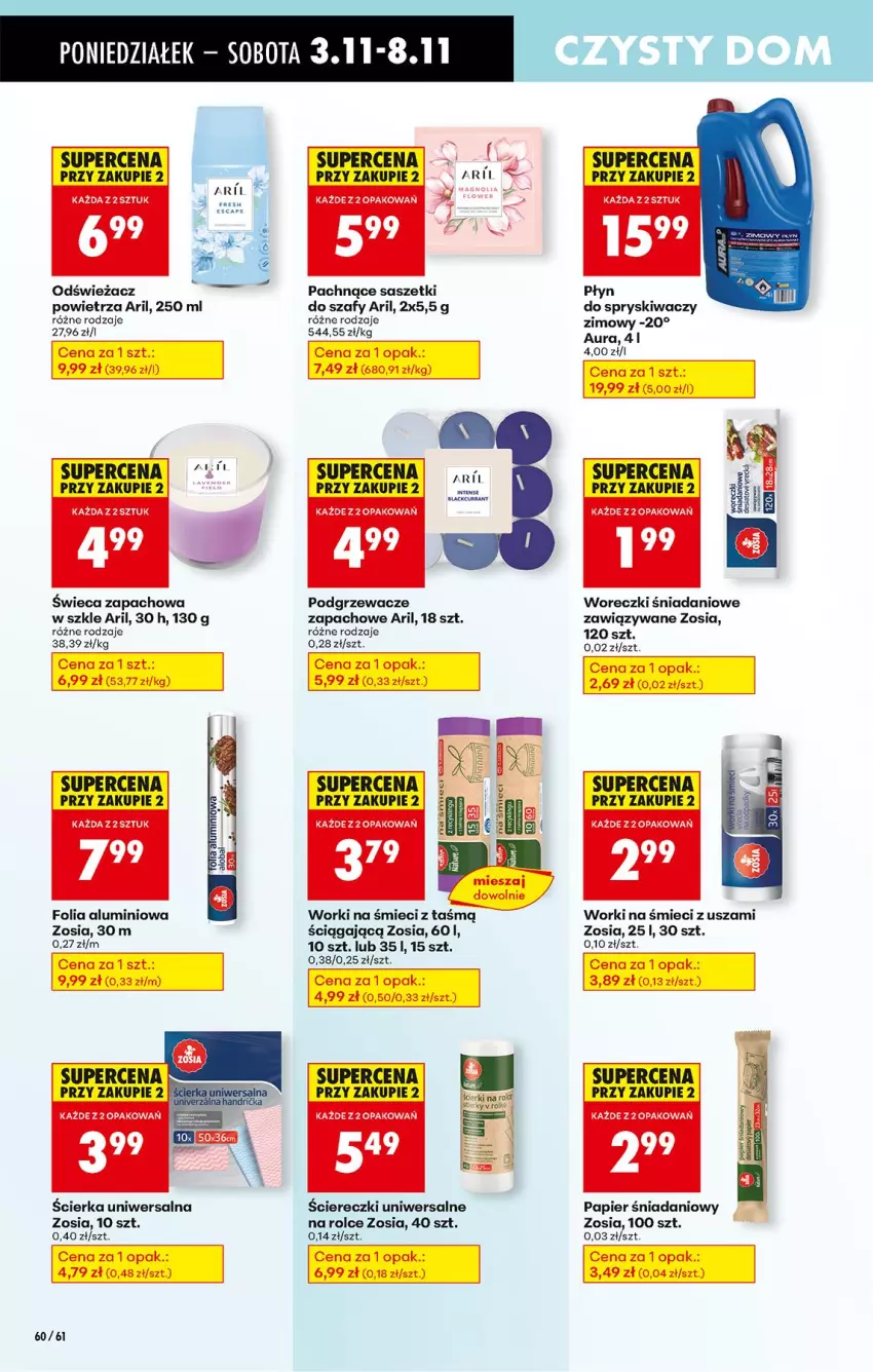 Gazetka promocyjna Biedronka - Od Poniedziałku - ważna 03.11 do 08.11.2025 - strona 82 - produkty: Danio, Fa, Folia aluminiowa, Papier, Płyn do spryskiwaczy, Podgrzewacze, Worki na śmiec, Worki na śmieci