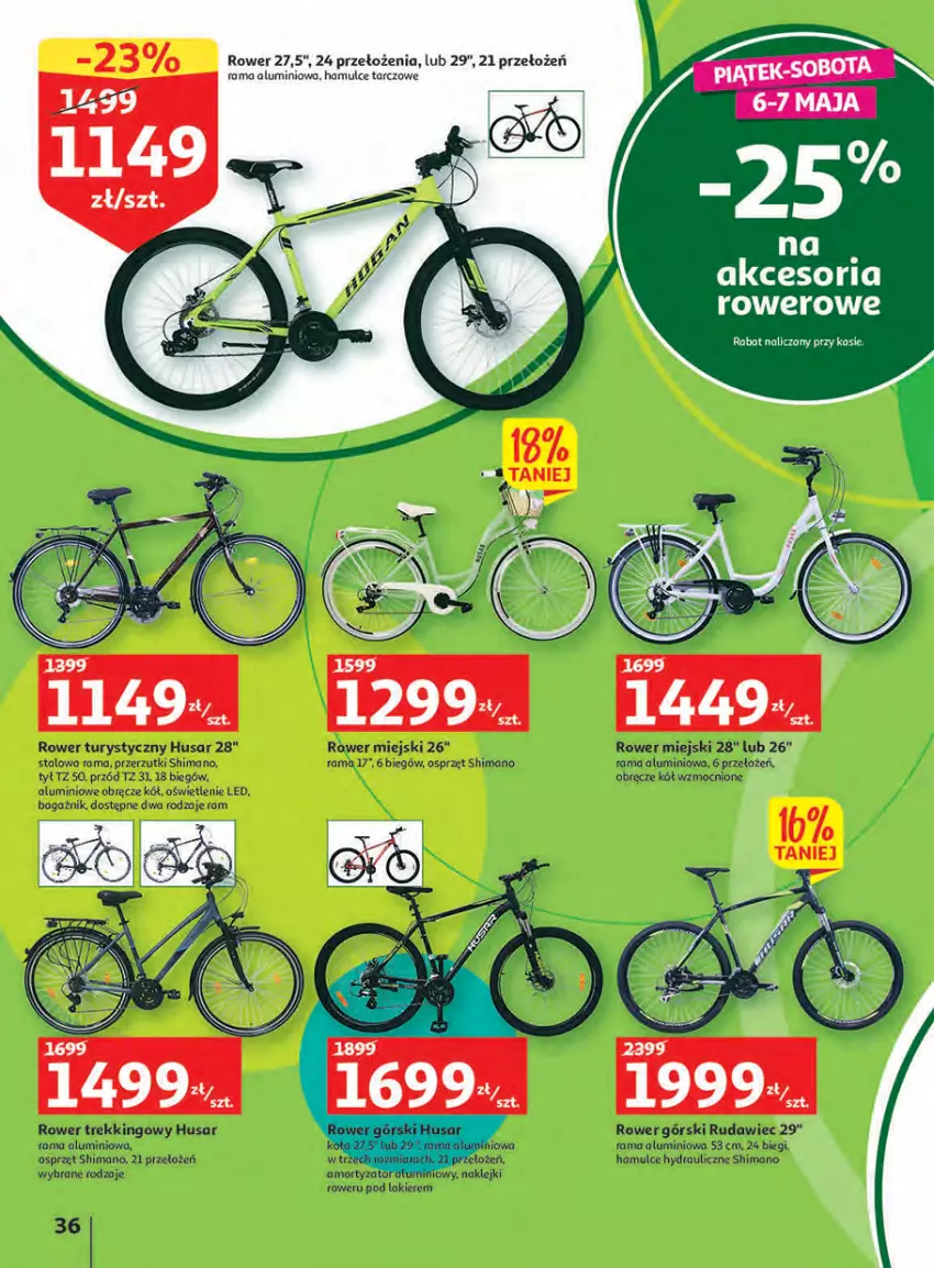 Gazetka promocyjna Auchan - Włoska kuchnia jest w cenie Hipermarkety - ważna 05.05 do 11.05.2022 - strona 36 - produkty: Klej, Lakier, Rama, Rower