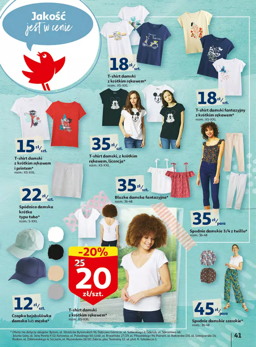 Gazetka promocyjna Auchan - Włoska kuchnia jest w cenie Hipermarkety - ważna 05.05 do 11.05.2022 - strona 41 - produkty: Acer, Cars, Czapka, Fa, Fanta, Spódnica, Spodnie, T-shirt