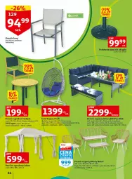 Gazetka promocyjna Auchan - Włoska kuchnia jest w cenie Hipermarkety - Gazetka - ważna od 11.05 do 11.05.2022 - strona 34 - produkty: Krzesło ogrodowe, Zagłówek, Stół, Sofa, Parasol, Krzesło, Sofa 3-osobowa, Siedzisko, Fotel, Fa