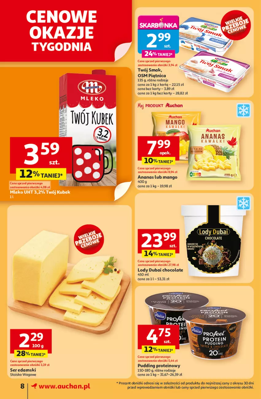 Gazetka promocyjna Auchan - TAK SMAKUJE LATO Supermarket - ważna 12.06 do 18.06.2025 - strona 10 - produkty: Ananas, Edam, Kawa, Lody, Mango, Piątnica, Pudding, Ser