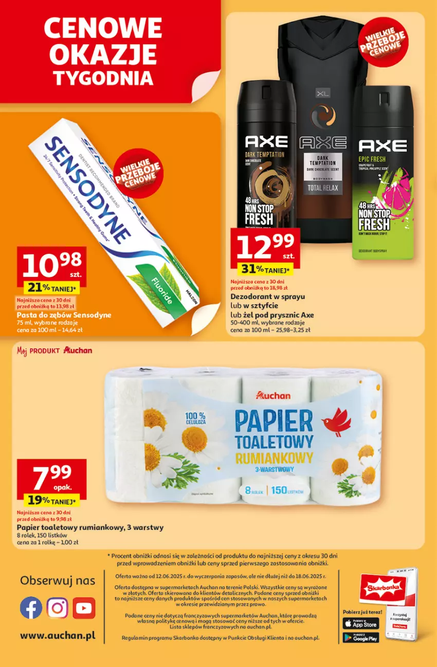 Gazetka promocyjna Auchan - TAK SMAKUJE LATO Supermarket - ważna 12.06 do 18.06.2025 - strona 14 - produkty: Dezodorant, Gra, Papier, Papier toaletowy, Rum, Ser, Tera
