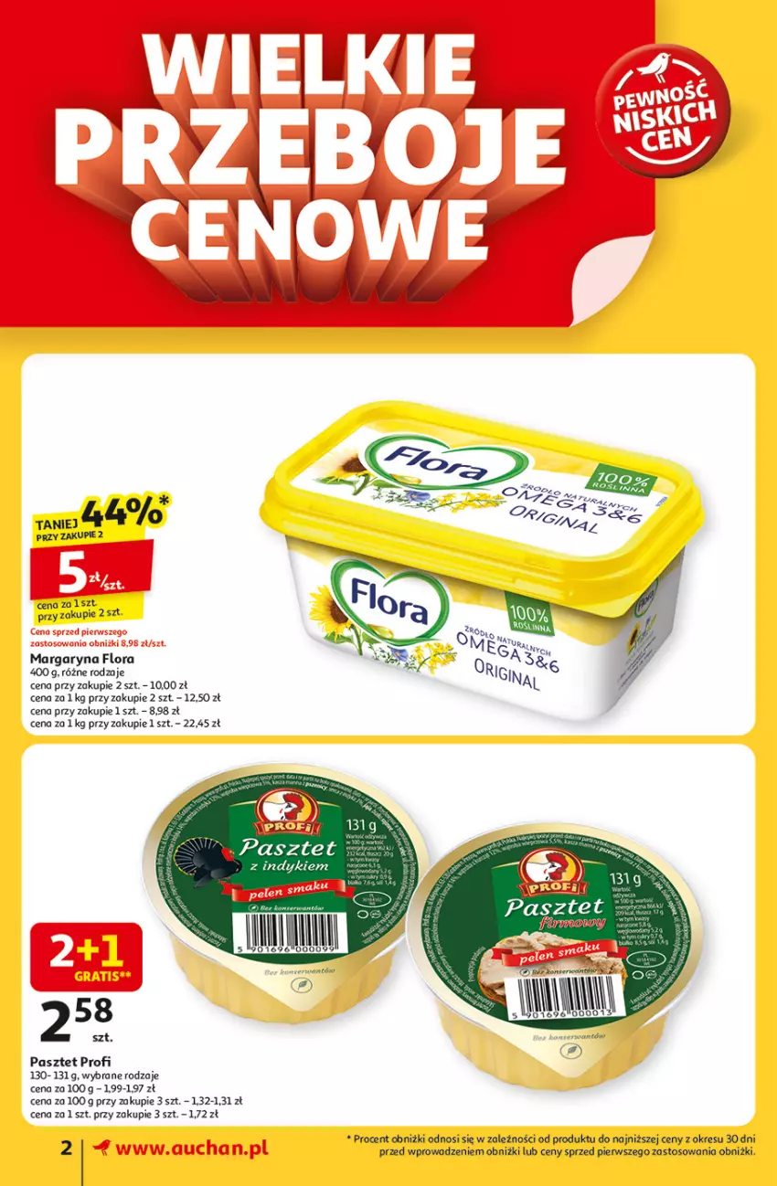 Gazetka promocyjna Auchan - TAK SMAKUJE LATO Supermarket - ważna 12.06 do 18.06.2025 - strona 2 - produkty: Fa, Flora, Margaryna, Pasztet