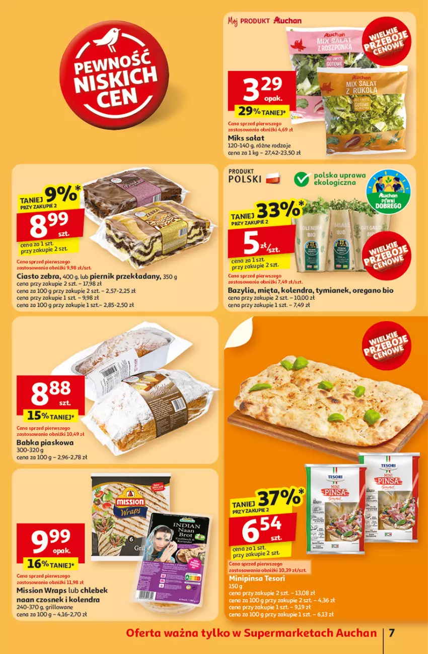 Gazetka promocyjna Auchan - TAK SMAKUJE LATO Supermarket - ważna 12.06 do 18.06.2025 - strona 9 - produkty: Babka, Bazyl, Bazylia, Chleb, Czosnek, Grill, Kolendra, Mięta, Piernik, Sałat