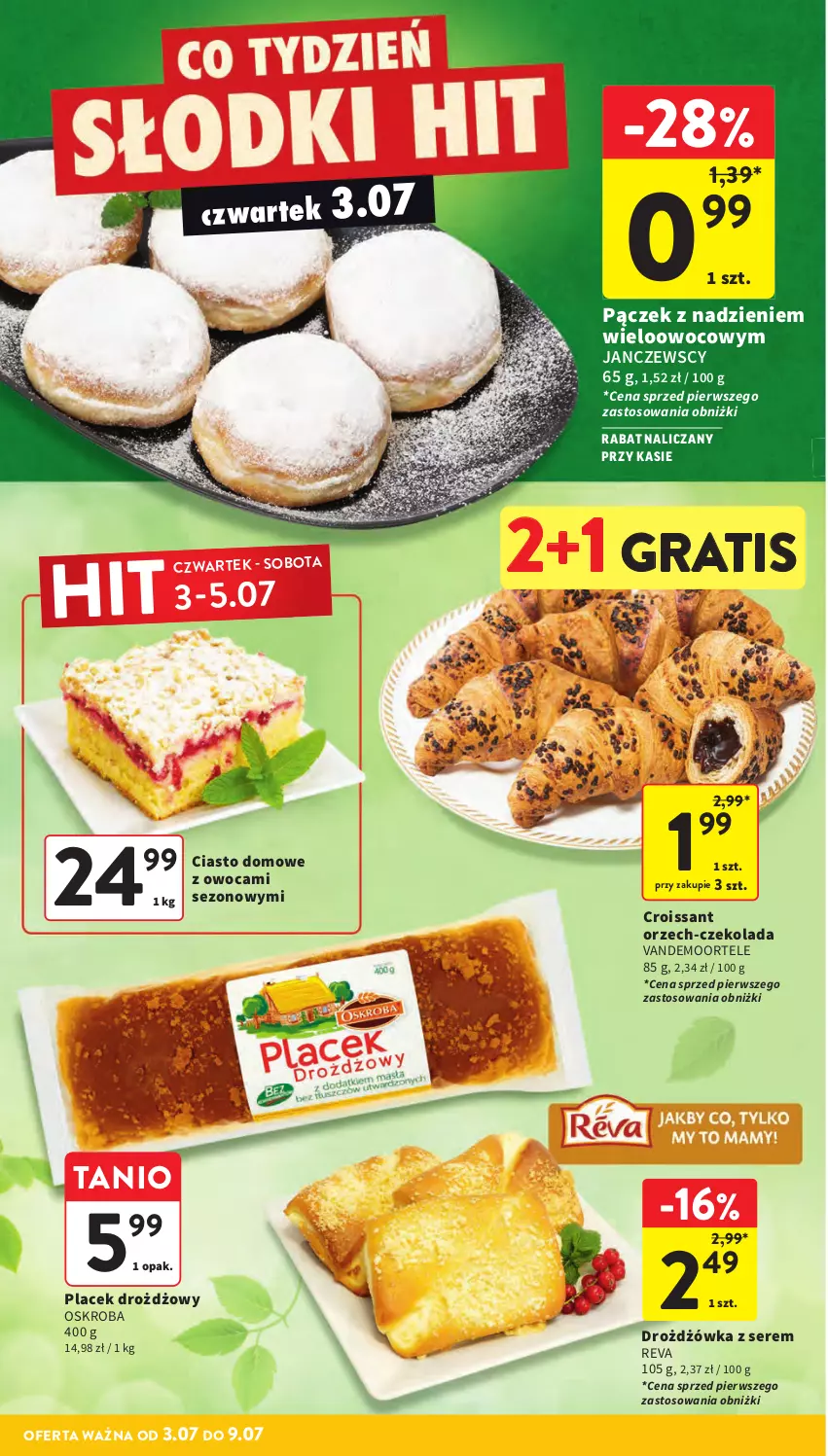 Gazetka promocyjna Intermarche - Gazetka promocyjna - ważna 03.07 do 09.07.2025 - strona 22 - produkty: Croissant, Czekolada, Gra, Pączek, Ser