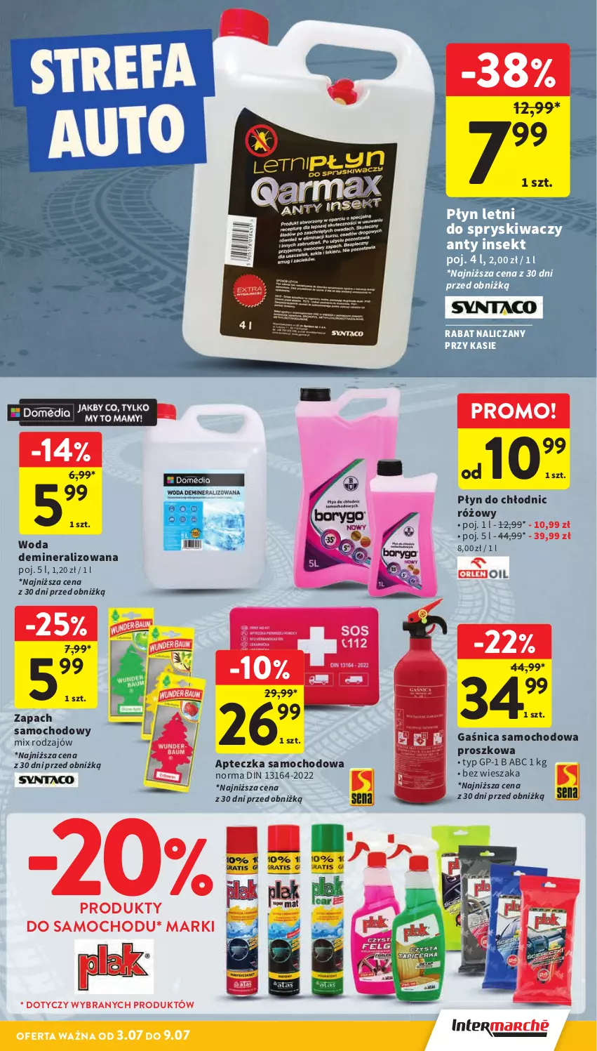 Gazetka promocyjna Intermarche - Gazetka promocyjna - ważna 03.07 do 09.07.2025 - strona 41 - produkty: Apteczka samochodowa, Gaśnica, Płyn do chłodnic, Wieszak, Woda