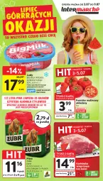 Gazetka promocyjna Intermarche - Gazetka promocyjna - Gazetka - ważna od 09.07 do 09.07.2025 - strona 1 - produkty: Piwa, Piwo, Gra, Karkówka wieprzowa, Big Milk, Lody, Pomidor malinowy