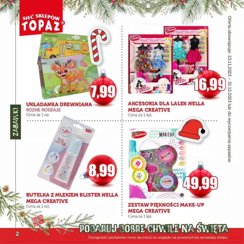 Gazetka promocyjna Topaz - Gazetka - ważna 23.11 do 31.12.2023 - strona 2 - produkty: Układanka