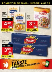Gazetka promocyjna Delikatesy Centrum - Gazetka - ważna od 01.09 do 01.09.2024 - strona 18 - produkty: Lubella, Makaron, Gin, Bell, Sonko, Bella, Wagi, Kasza