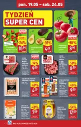 Gazetka promocyjna Aldi - Oferta weekendowa - Gazetka - ważna od 24.05 do 24.05.2025 - strona 2 - produkty: Mięso mielone, Gra, Hofburger, Parówki, Parówki z szynki, Truskawki, Mięsne specjały, Golden Seafood, Burger, Miód, Pomidory, Emmental, Mięso