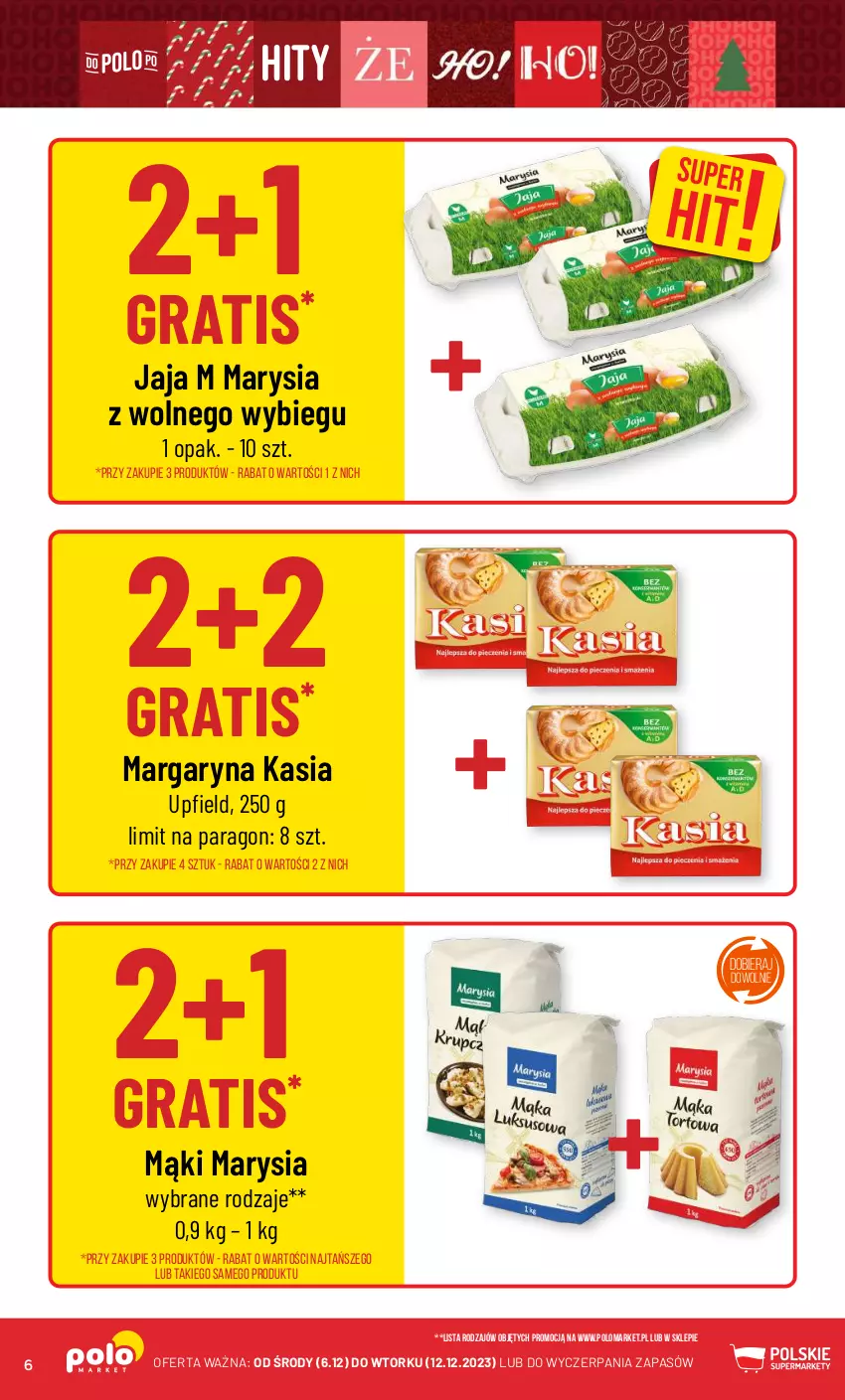 Gazetka promocyjna PoloMarket - Gazetka pomocyjna - ważna 06.12 do 12.12.2023 - strona 6 - produkty: Gra, Jaja, Kasia, Margaryna