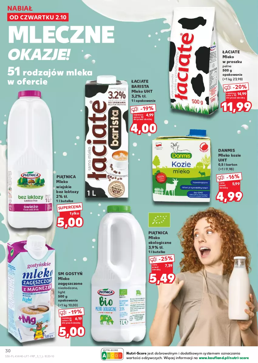 Gazetka promocyjna Kaufland - Gazetka tygodnia - ważna 02.10 do 08.10.2025 - strona 30 - produkty: Mleko, Mleko kozie, Mleko w proszku, Mleko zagęszczone, Piątnica
