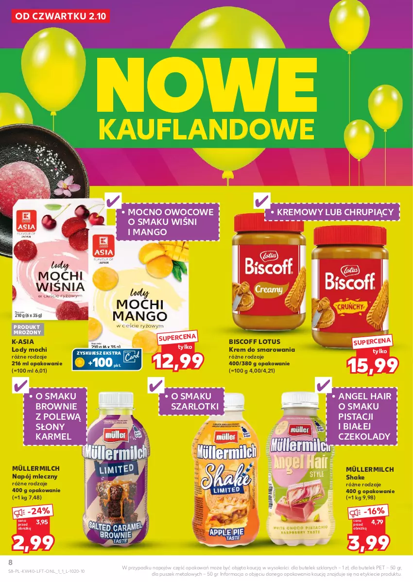 Gazetka promocyjna Kaufland - Gazetka tygodnia - ważna 02.10 do 08.10.2025 - strona 8 - produkty: Brownie, Lody, Mango, Müller, Müllermilch, Napój, Napój mleczny, Sok