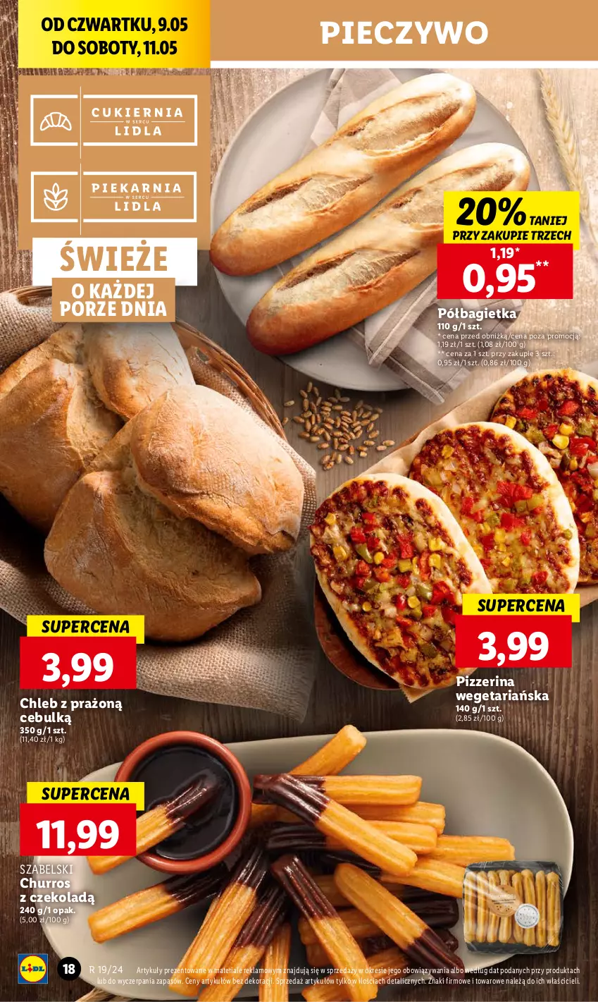 Gazetka promocyjna Lidl - GAZETKA - ważna 09.05 do 11.05.2024 - strona 22 - produkty: Bagietka, Chleb, Piec, Pieczywo, Pizzerina, Półbagietka, Por