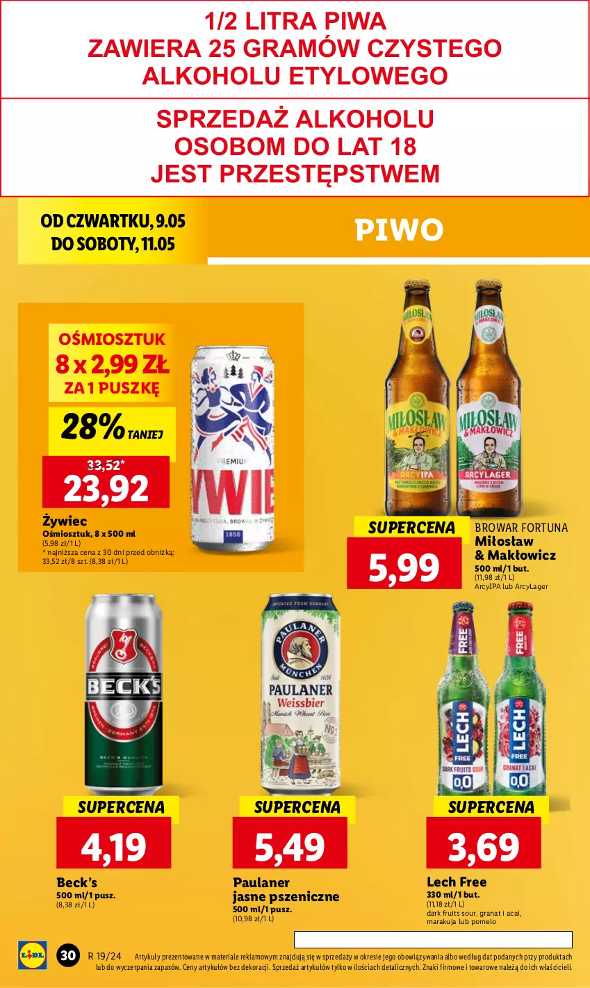 Gazetka promocyjna Lidl - GAZETKA - ważna 09.05 do 11.05.2024 - strona 36 - produkty: Fortuna, Gra, Granat, Piwo, Pomelo