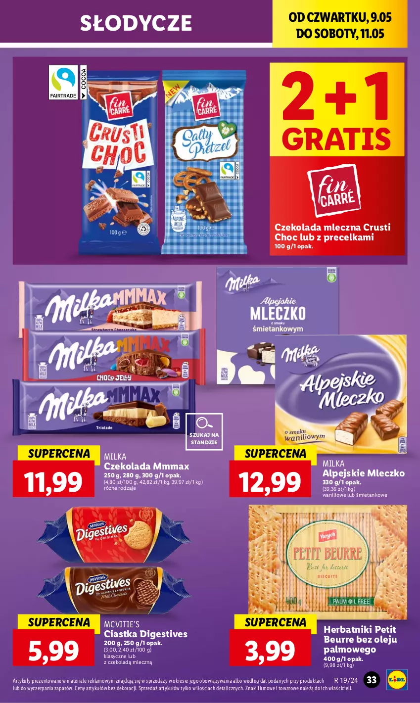 Gazetka promocyjna Lidl - GAZETKA - ważna 09.05 do 11.05.2024 - strona 39 - produkty: Ciastka, Czekolada, Czekolada mleczna, Gra, Herbatniki, Herbatniki Petit Beurre, Milka, Mleczko, Olej, Rust