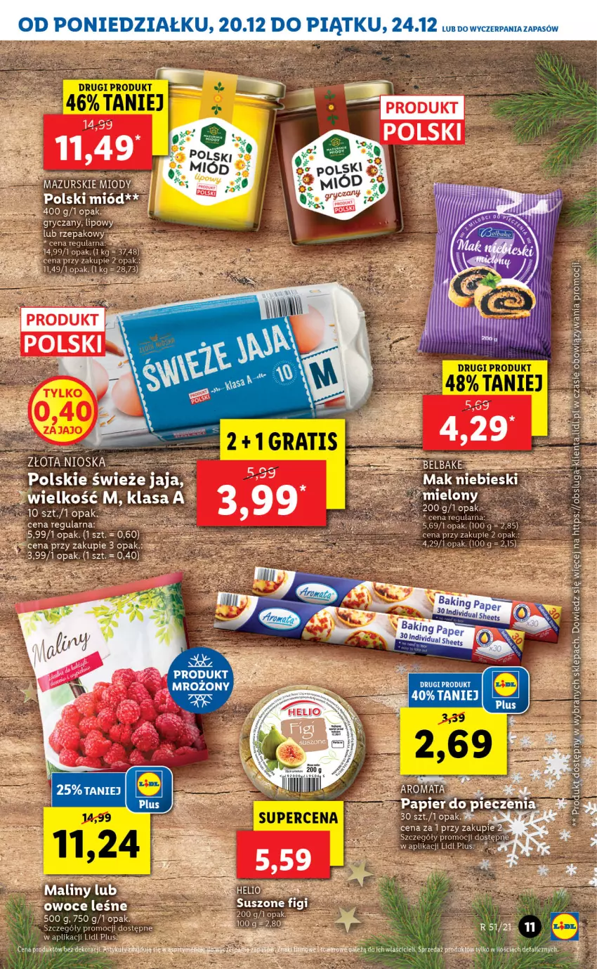 Gazetka promocyjna Lidl - GAZETKA - ważna 20.12 do 24.12.2021 - strona 11 - produkty: Gry, Maliny, Miód, Ser