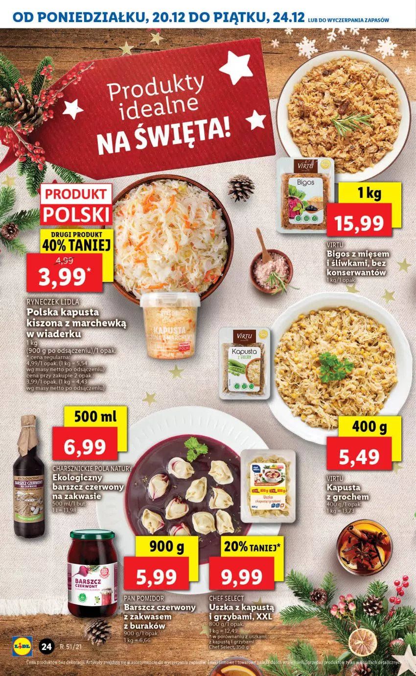 Gazetka promocyjna Lidl - GAZETKA - ważna 20.12 do 24.12.2021 - strona 24 - produkty: Kapustą, Por