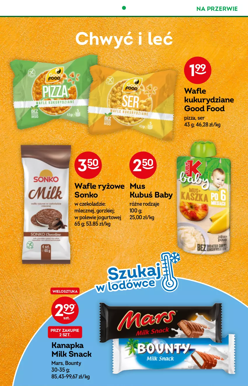 Gazetka promocyjna Żabka - ważna 10.11 do 23.11.2021 - strona 27 - produkty: Bounty, Jogurt, Kubuś, Mars, Mus, Pizza, Ryż, Ser, Sonko, Wafle