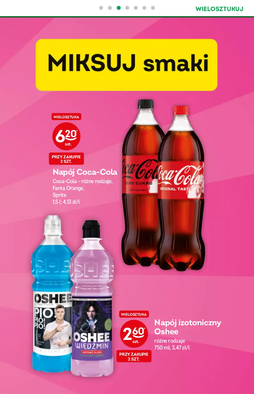 Gazetka promocyjna Żabka - ważna 10.11 do 23.11.2021 - strona 9 - produkty: Coca-Cola, Fa, Fanta, Napój, Napój izotoniczny, Oshee, Sprite