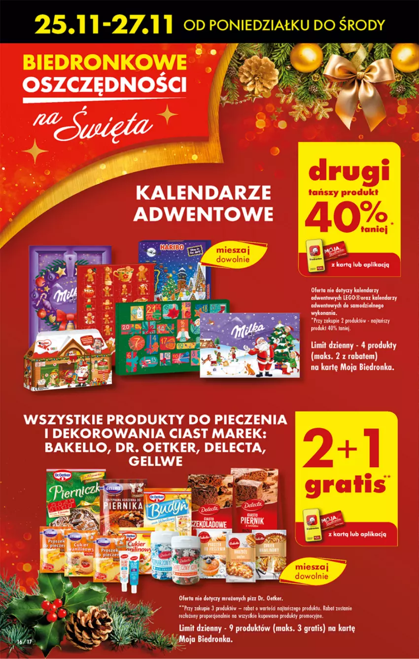 Gazetka promocyjna Biedronka - Od Poniedziałku - ważna 25.11 do 30.11.2024 - strona 18 - produkty: Delecta, Dr. Oetker, Gra, Haribo, Kalendarz, LEGO, Piec, Por