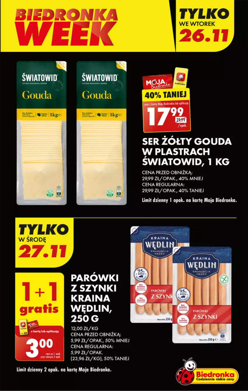 Gazetka promocyjna Biedronka - Od Poniedziałku - ważna 25.11 do 30.11.2024 - strona 5 - produkty: Fa, Gouda, Parówki, Parówki z szynki, Ser