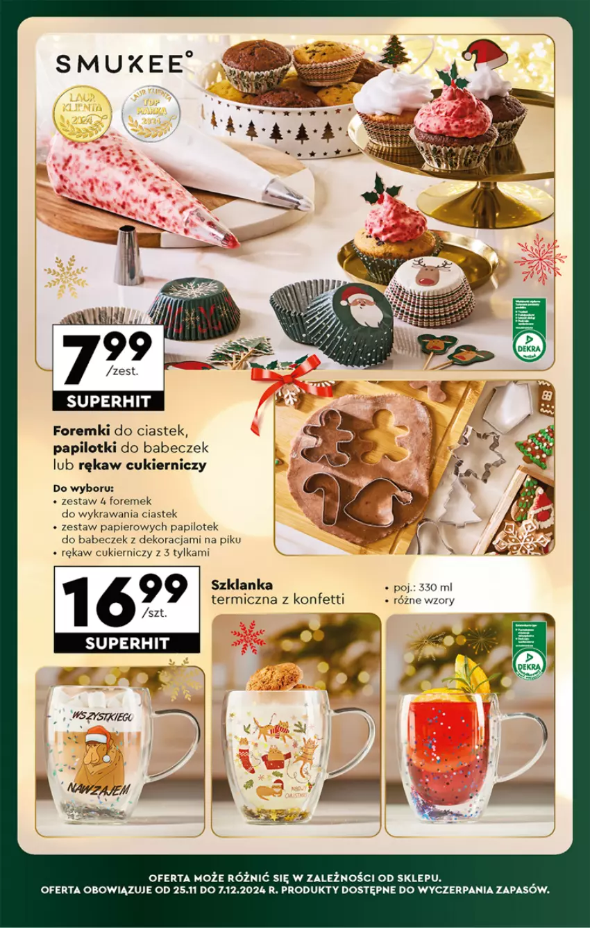 Gazetka promocyjna Biedronka - Od Poniedziałku - ważna 25.11 do 30.11.2024 - strona 79 - produkty: Cukier, Foremki, Papier, Stek, Szklanka