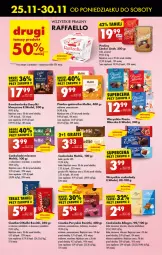 Gazetka promocyjna Biedronka - Od Poniedziałku - Gazetka - ważna od 30.11 do 30.11.2024 - strona 49 - produkty: Ciastka, Ser, Gra, Praliny, Raffaello, Tera, LANA, Czekolada mleczna, Czekolada, Galaretka, Deser, Gala, Lindt, Baryłki, Fa