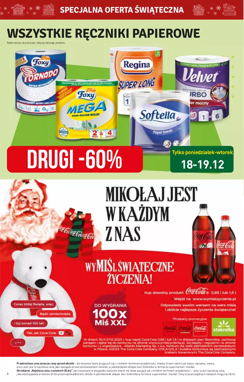 Gazetka promocyjna Stokrotka - Supermarket - ważna 14.12 do 20.12.2023 - strona 6 - produkty: Mięso, Owoce, Warzywa