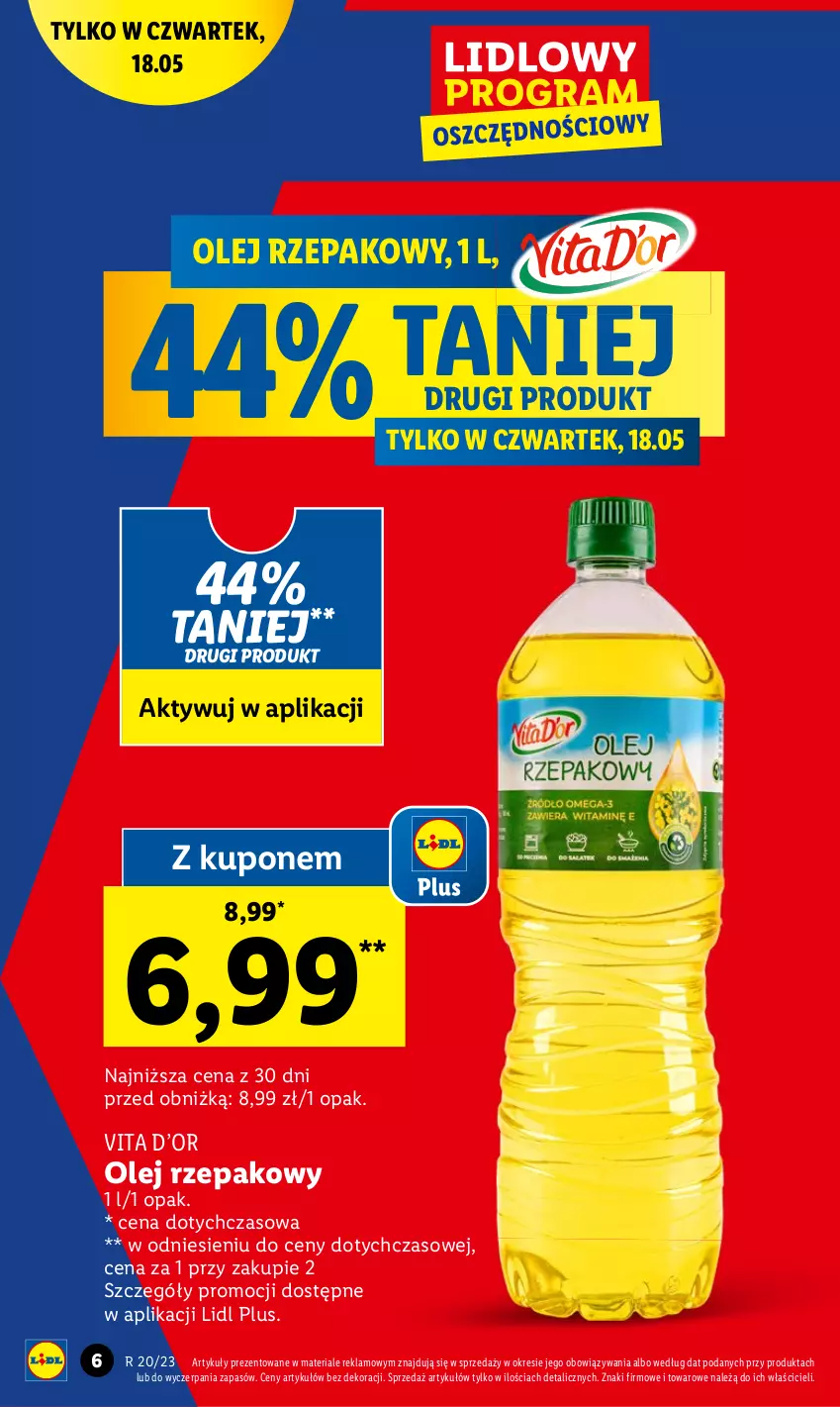 Gazetka promocyjna Lidl - GAZETKA - ważna 18.05 do 20.05.2023 - strona 8 - produkty: Olej, Olej rzepakowy