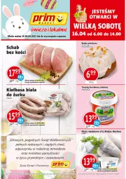Gazetka promocyjna Prim Market - Gazetka - ważna od 20.04 do 20.04.2022 - strona 1 - produkty: Sok, Ser, Por, Twaróg, Piątnica, Pekpol, Portal, Matjas, Babka, Kiełbasa biała, Kiełbasa, Lisner