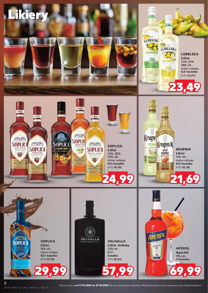 Gazetka promocyjna Kaufland - Barek Kauflandu - ważna 17.10 do 29.10.2024 - strona 8 - produkty: Aperol, Krupnik, Likier, Soplica