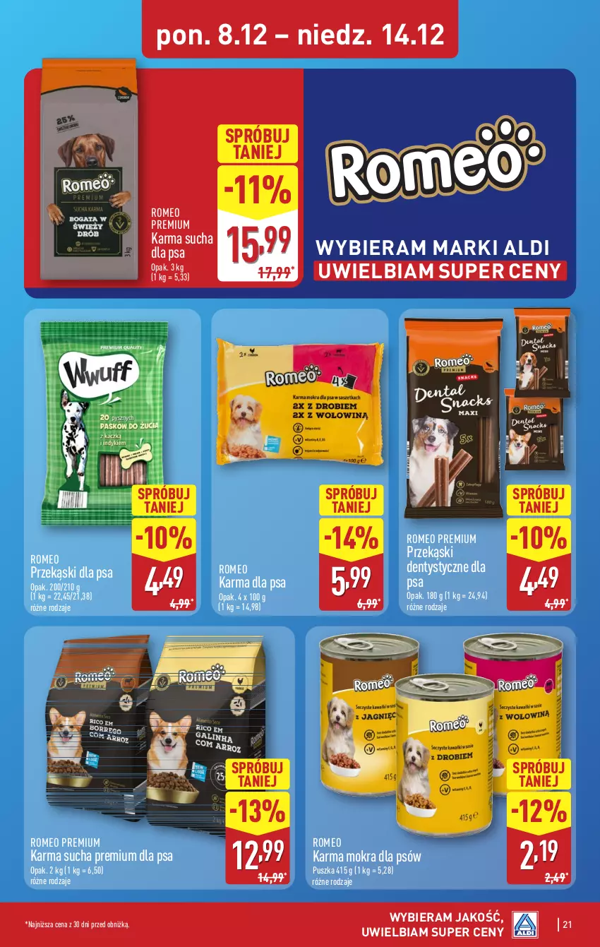 Gazetka promocyjna Aldi - Pełna oferta - ważna 08.12 do 14.12.2025 - strona 21 - produkty: Przekąski dla psa