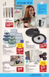 Gazetka promocyjna Aldi - Pełna oferta - Gazetka - ważna od 14.12 do 14.12.2025 - strona 33 - produkty: Por, Noż, Ostrzałka do noży, Pojemnik, Prostownica do włosów, Wełna, Ręcznik, Piekarnik, Fa