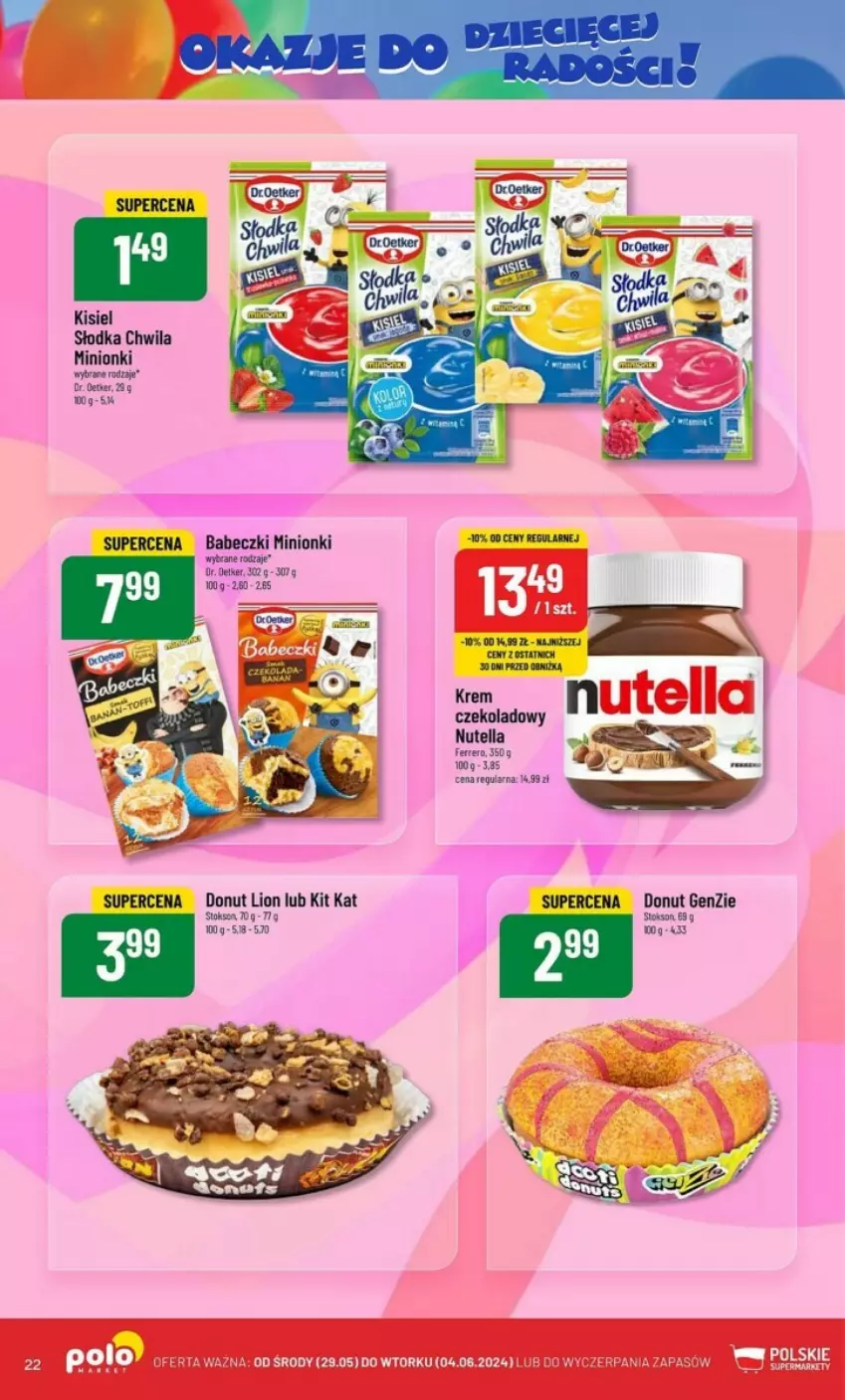 Gazetka promocyjna PoloMarket - ważna 29.05 do 04.06.2024 - strona 15 - produkty: Donut, Kit Kat, Lion, Nutella, Sos